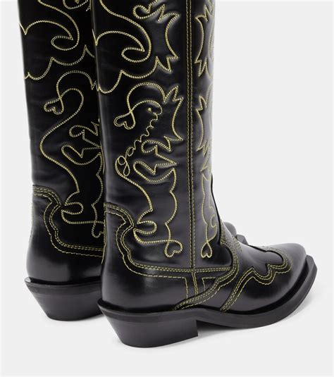 ganni cowboy boots sale
